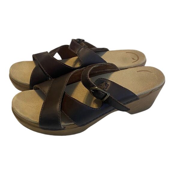 Dansko Shoes - Dansko Womens Sandals Heels 39 Brown Leather